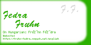 fedra fruhn business card